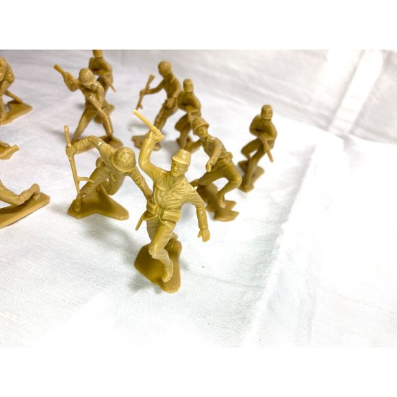 Louis Marx Army(11pcs) Plastic Figure Vintage Men - Picture 4 of 5